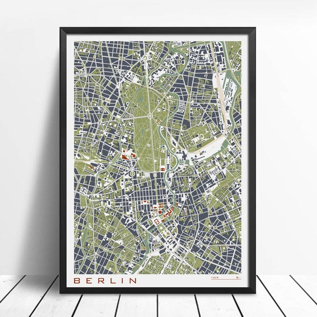City Maps Wall Art Famous City Paris New London Stockholm Canvas Prints