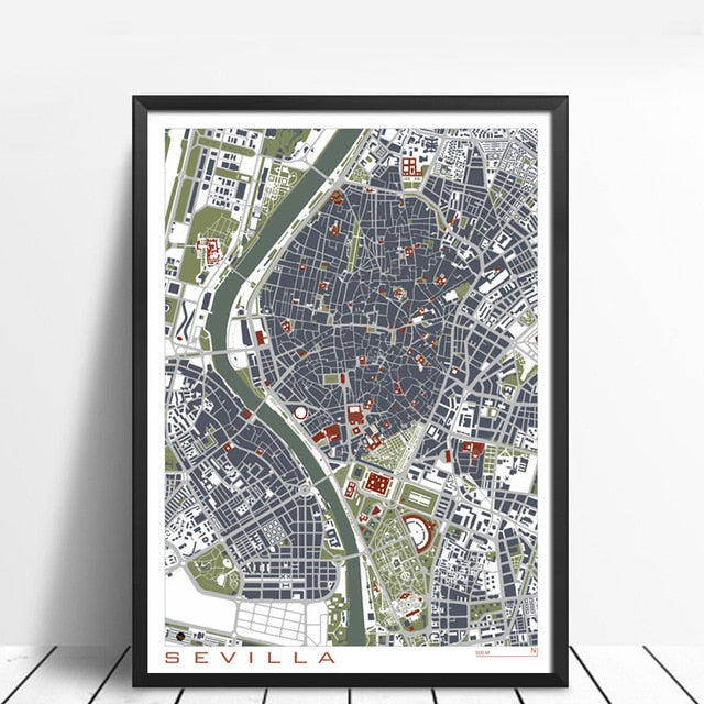 City Maps Wall Art Famous City Paris New London Stockholm Canvas Prints