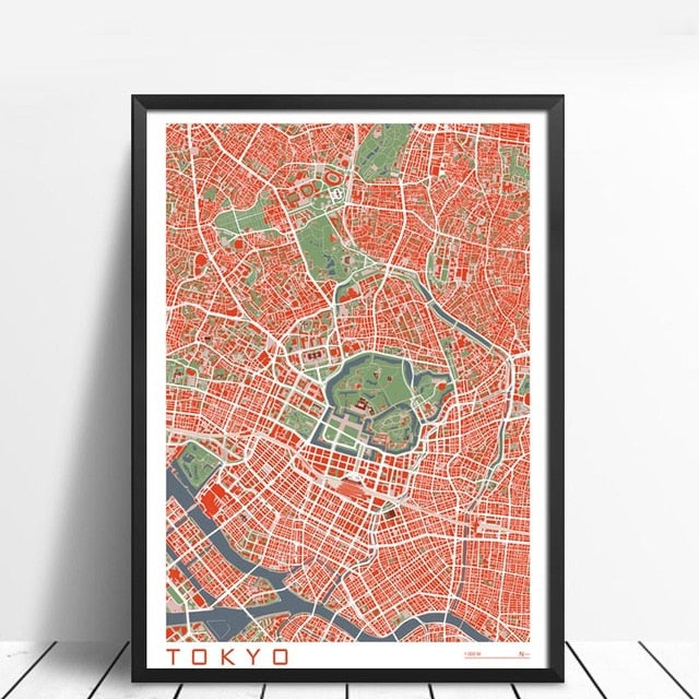 City Maps Wall Art Famous City Paris New London Stockholm Canvas Prints