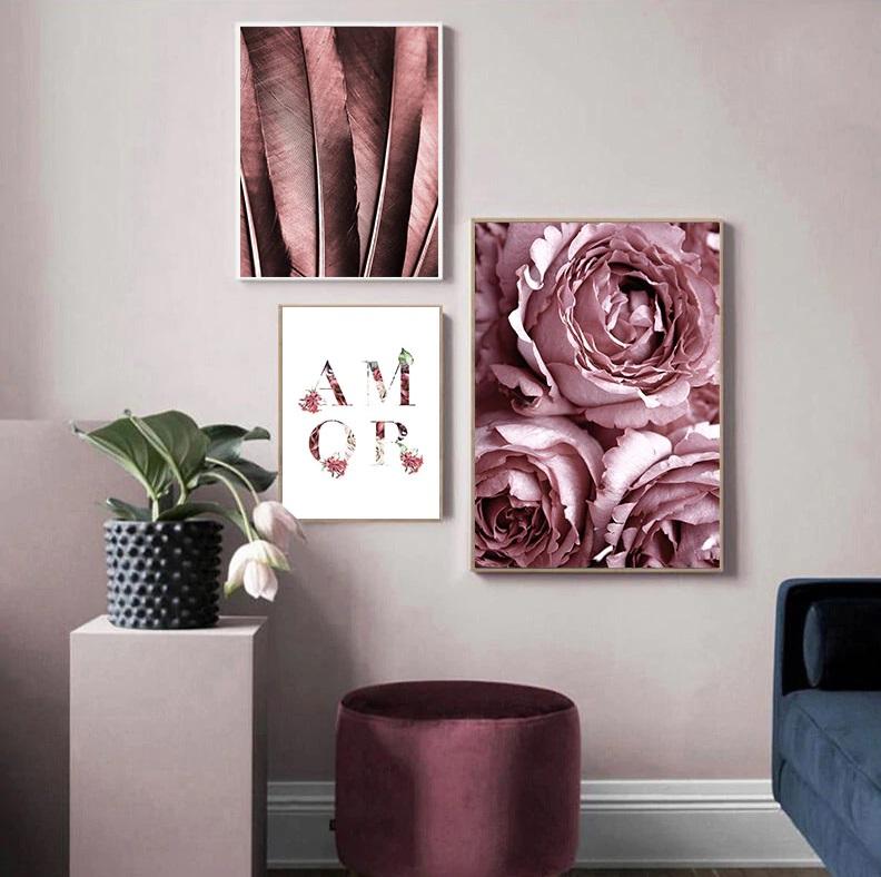 Pink Dreams Feathers Canvas Print