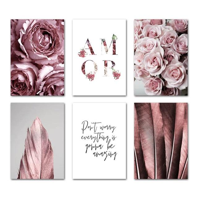 Pink Dreams Feathers Canvas Print