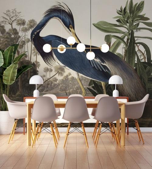 The Great Blue Heron Mural Wallpaper (SqM)