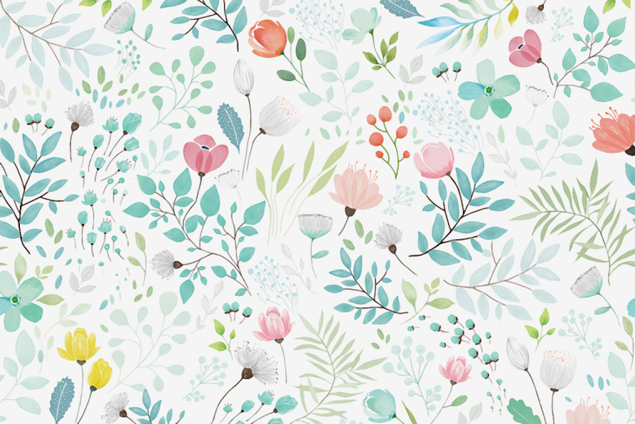 Botanical Floral Variance Wall Mural (SqM)