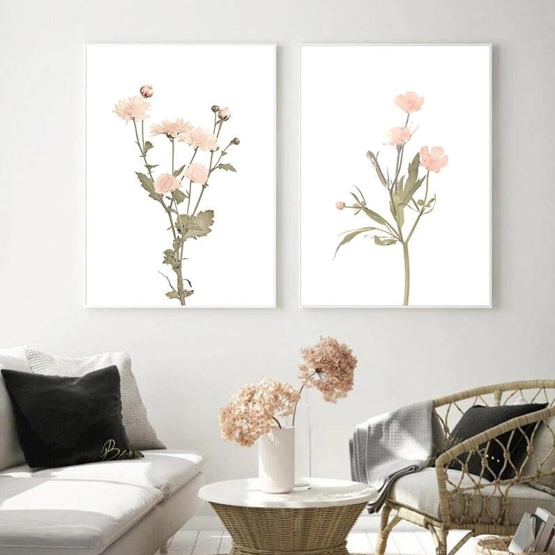 Anemone Nordic Wild Flowers Canvas Print