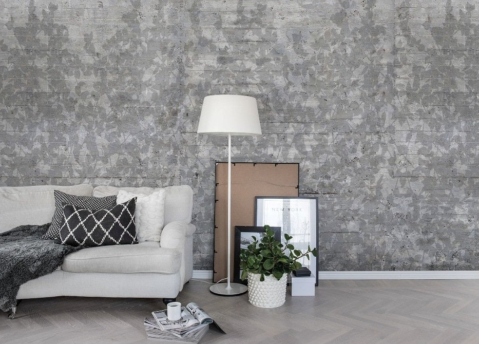 Climbing Clorofyl Shadow Grey Mural Wallpaper (SqM)
