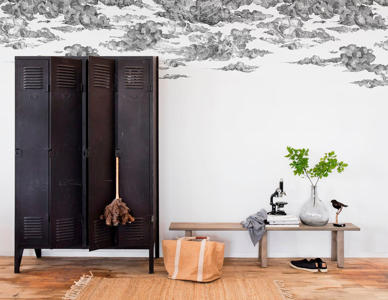 Cotton Black Skies Mural Wallpaper (SqM)