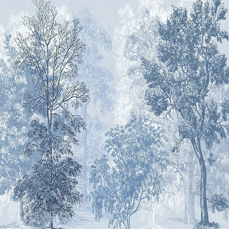 Dream Blue Forest Mural Wallpaper (SqM)