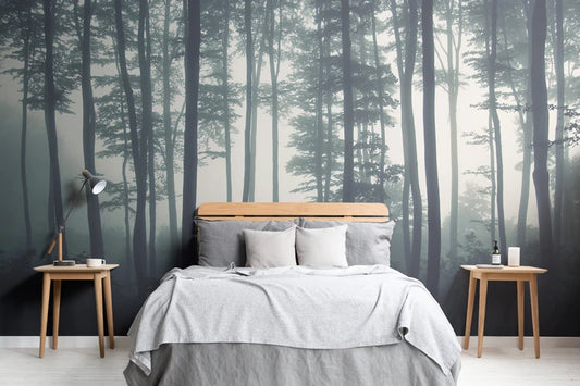 Blue Forest Mist Mural Wallpaper (SqM)