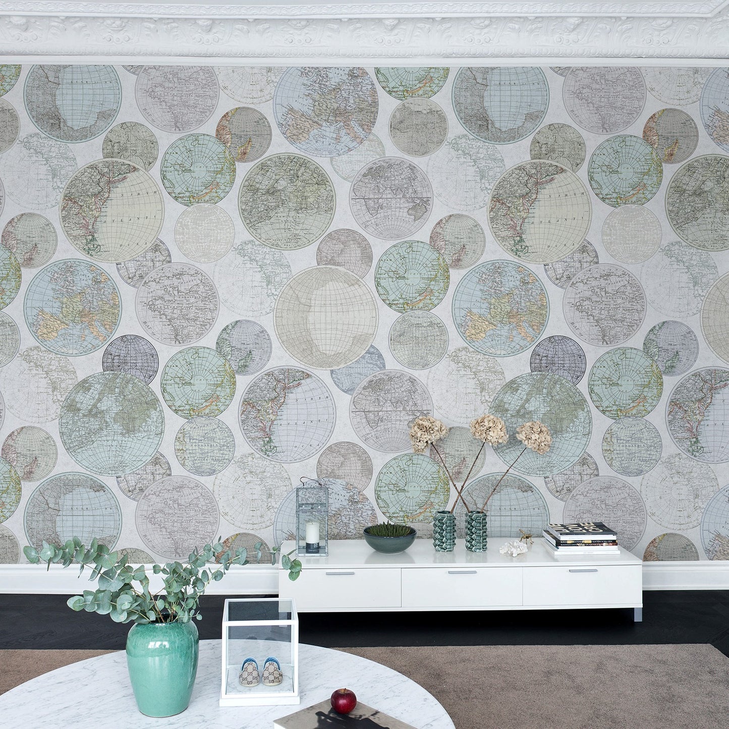 Globes Gathering Dew Mural Wallpaper (SqM)