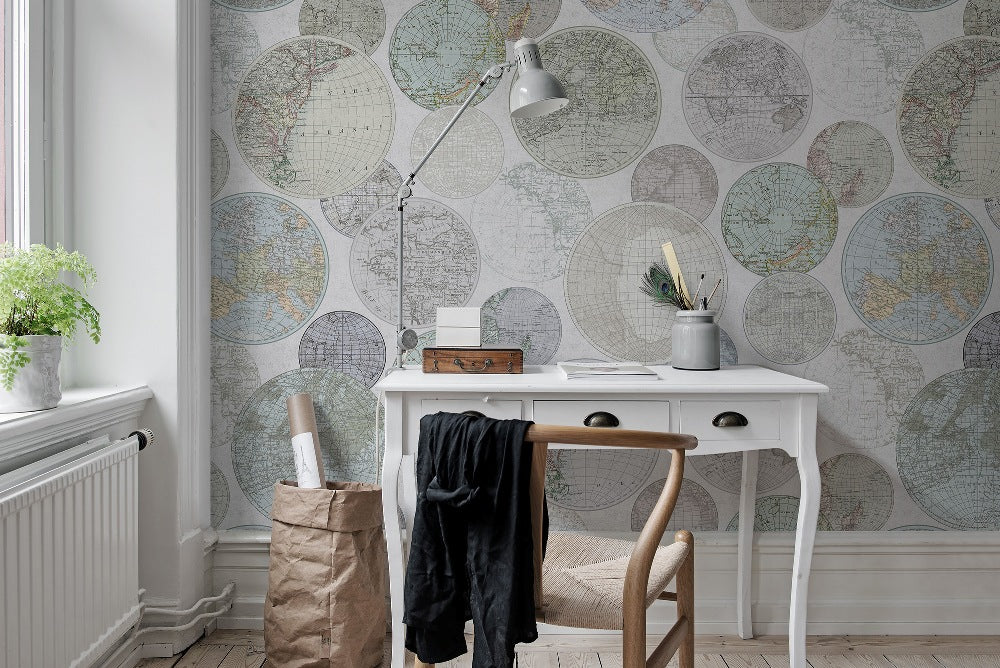 Globes Gathering Dew Mural Wallpaper (SqM)
