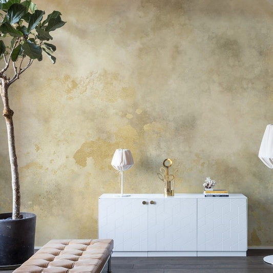 Color Clouds Gold Mural Wallpaper (SqM)