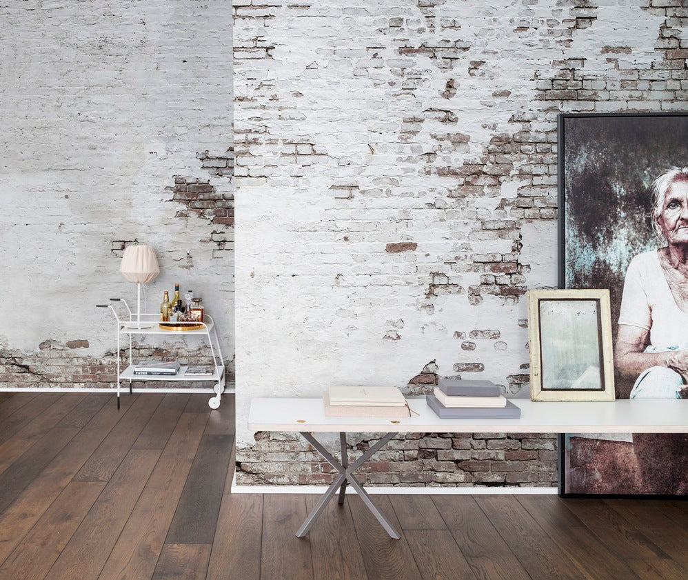 Industrial Ivory Bricks Mural Wallpaper (SqM)