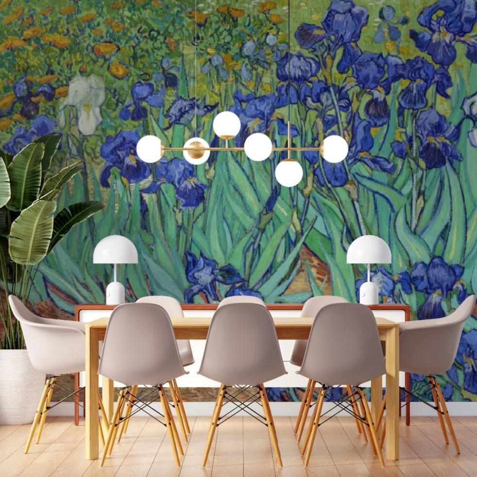 Irises By Van Gogh Mural Wallpaper (SqM)
