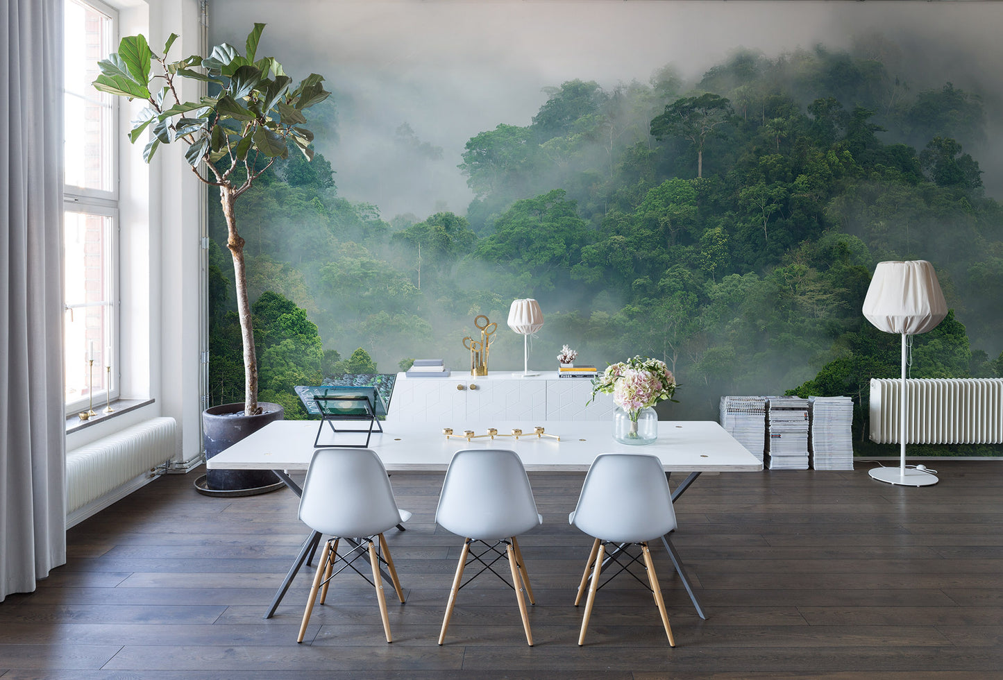Misty Forest Mural Wallpaper (SqM)