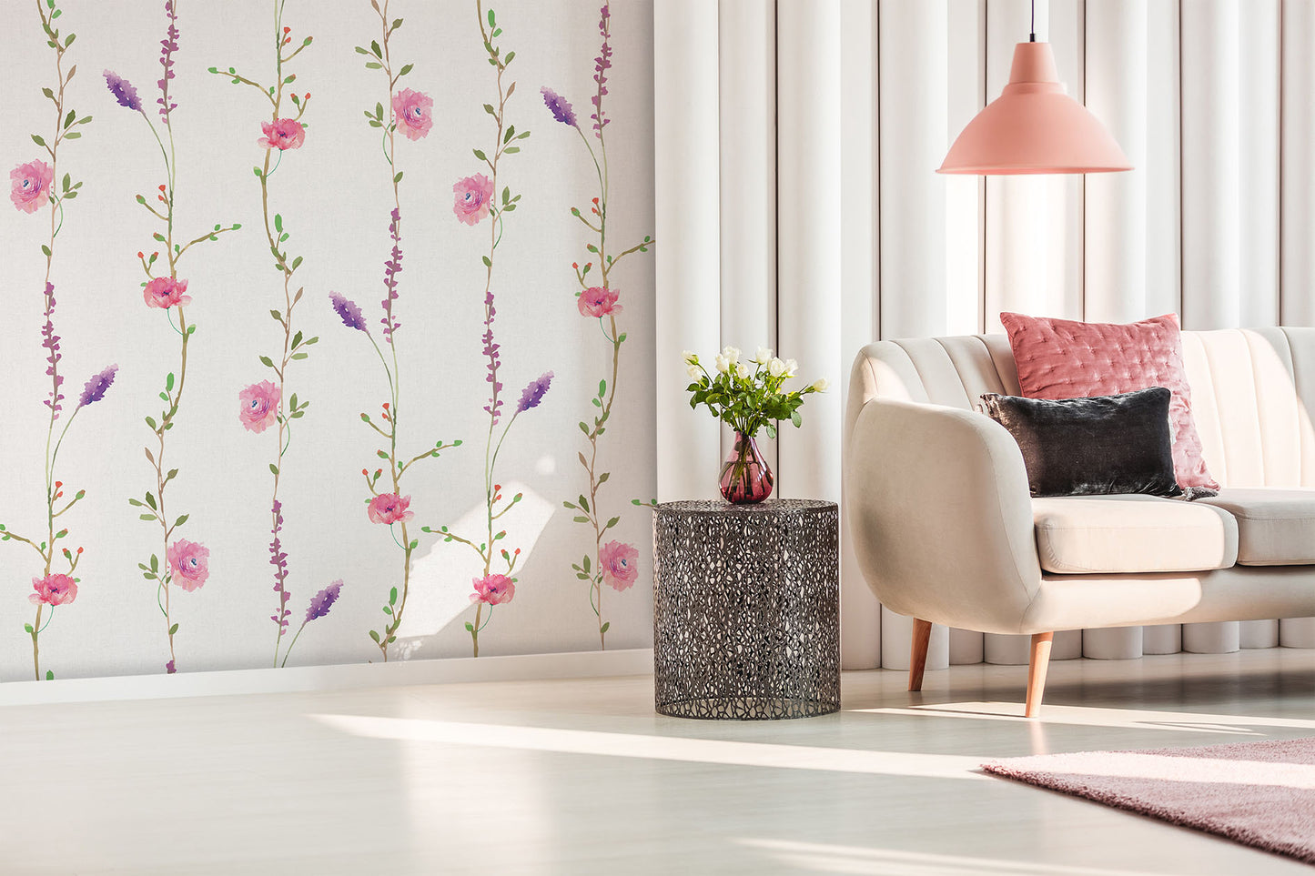 Pink Flowers of Avetrana Wallpaper (SqM)