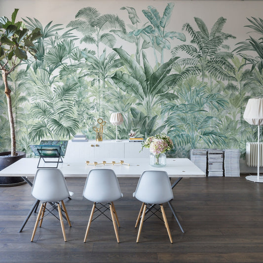 Pride Palms Emerald Green Mural Wallpaper (SqM)