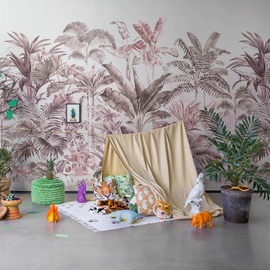 Pride Palms Plum Mural Wallpaper (SqM)