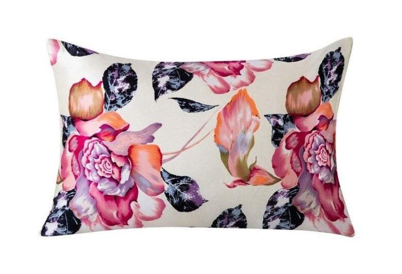 Roses Natural Mulberry Silk Pillowcase