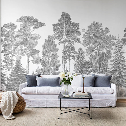 Bellewood Scandinavian Gray Mural Wallpaper (SqM)