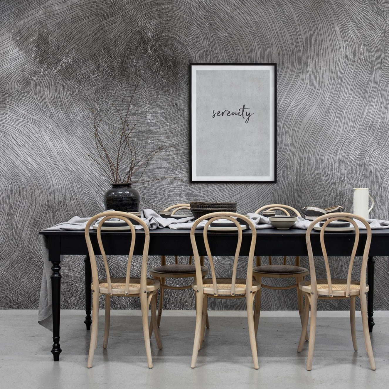 Serenity Grey Wood Mural Wallpaper (SqM)