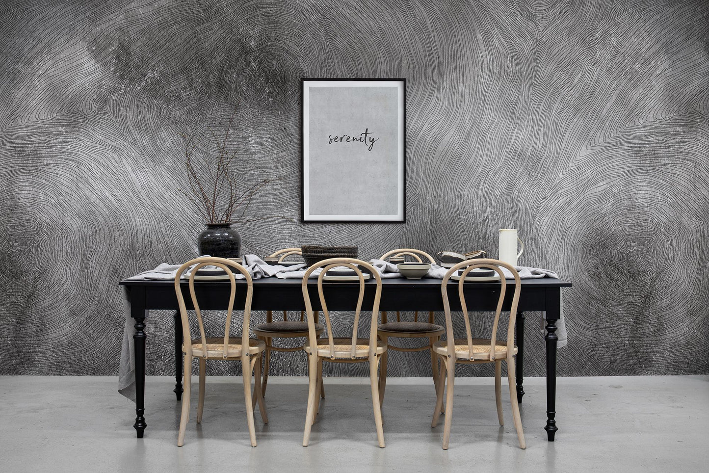 Serenity Grey Wood Mural Wallpaper (SqM)