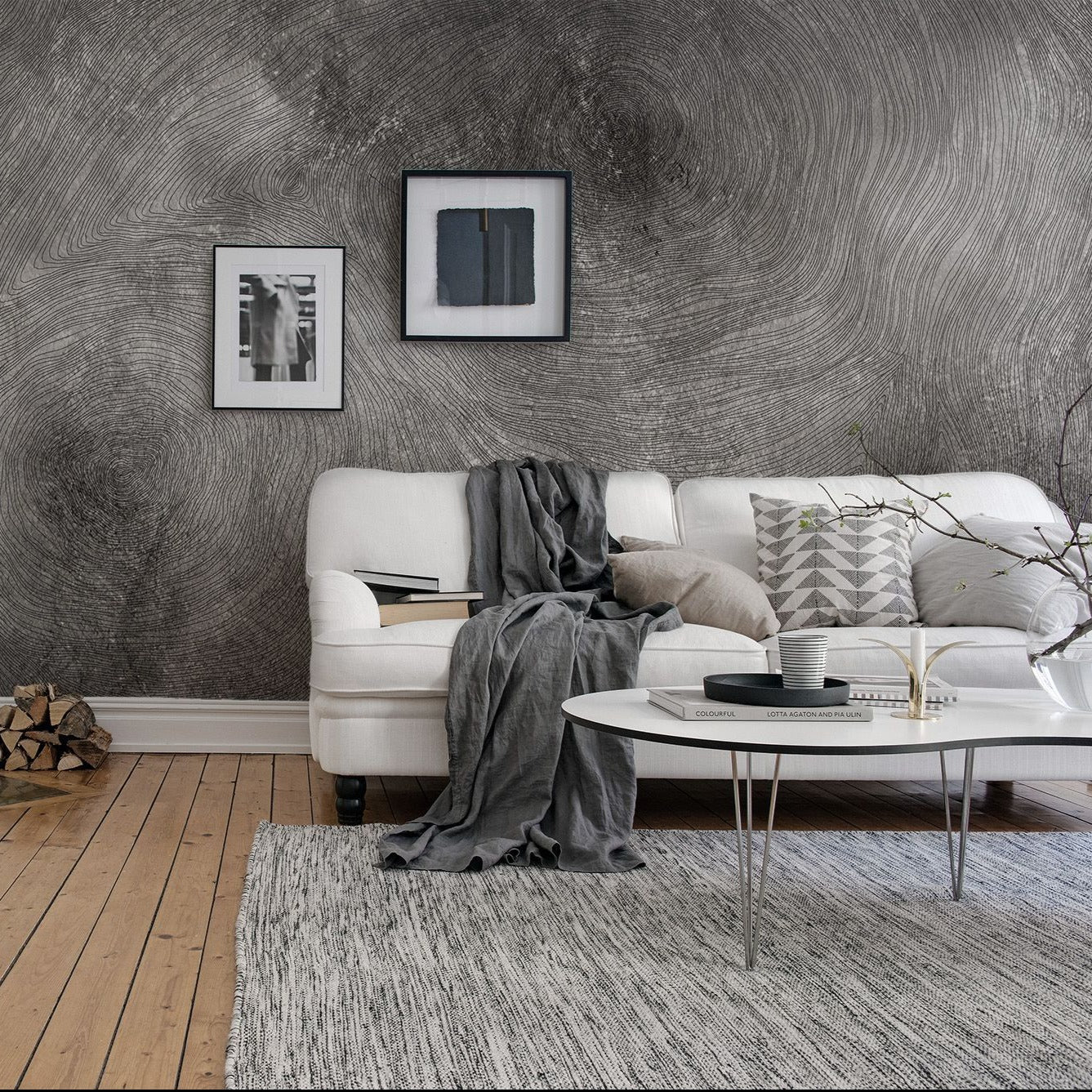 Serenity Grey Wood Mural Wallpaper (SqM)