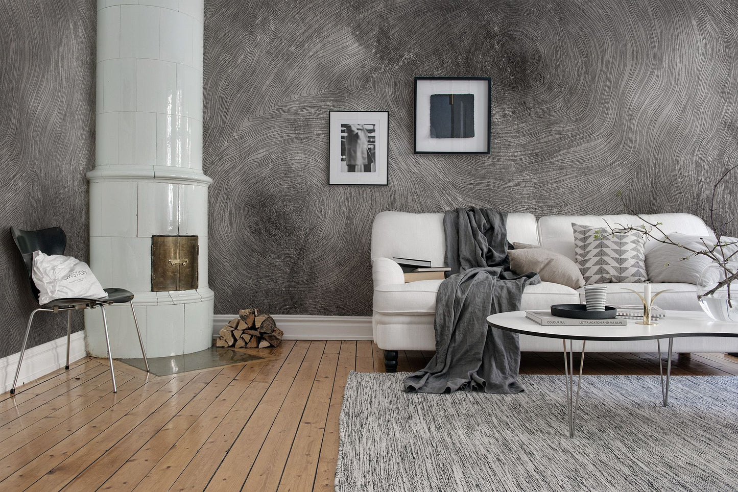 Serenity Grey Wood Mural Wallpaper (SqM)