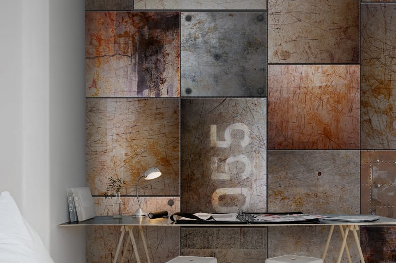 Steel Plates Mural Wallpaper (SqM)