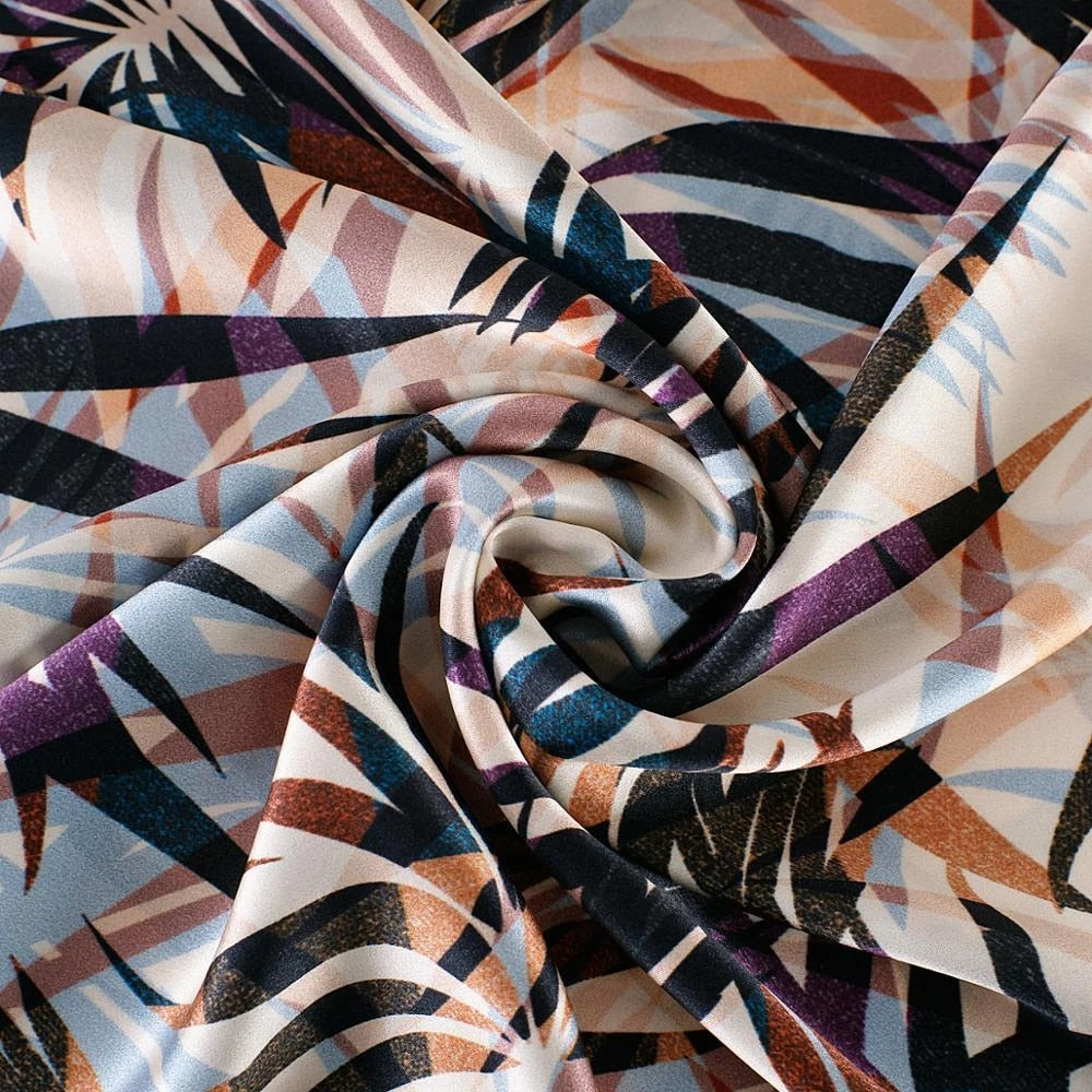 Tropical Leaves Mulberry Silk Pillowcase