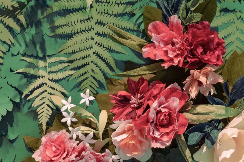 Unfading Flowers Mural Wallpaper (SqM)