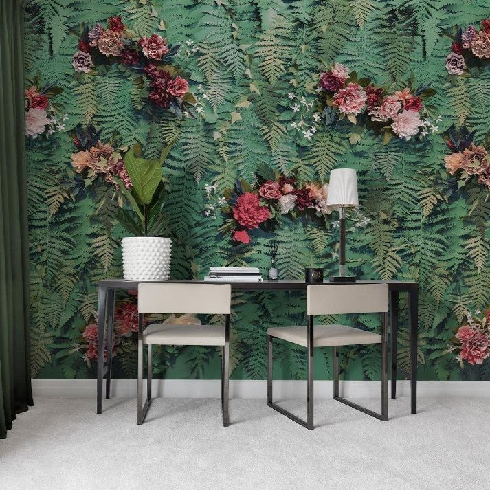 Unfading Flowers Mural Wallpaper (SqM)