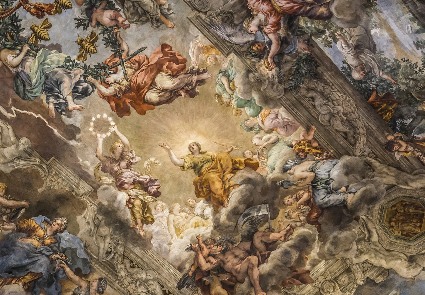Buy Baroque Fresco Mural Wallpaper (SqM) – Jass London
