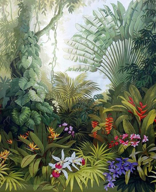 Luxuriant Garden Mural Wallpaper (SqM)