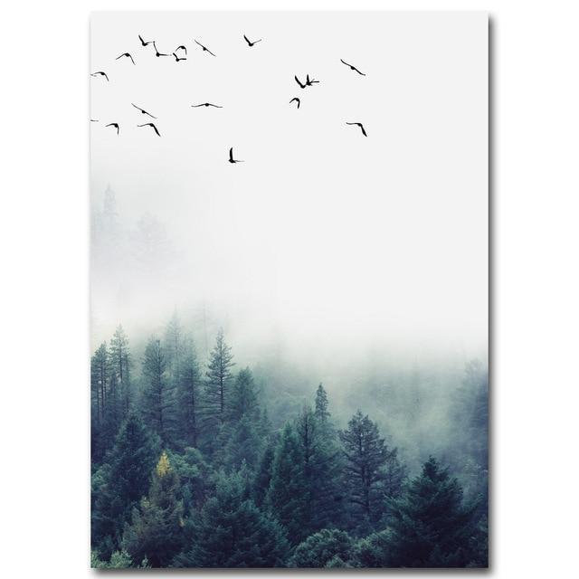 Neutral tone office wall art canvas print Scandinavian portrait