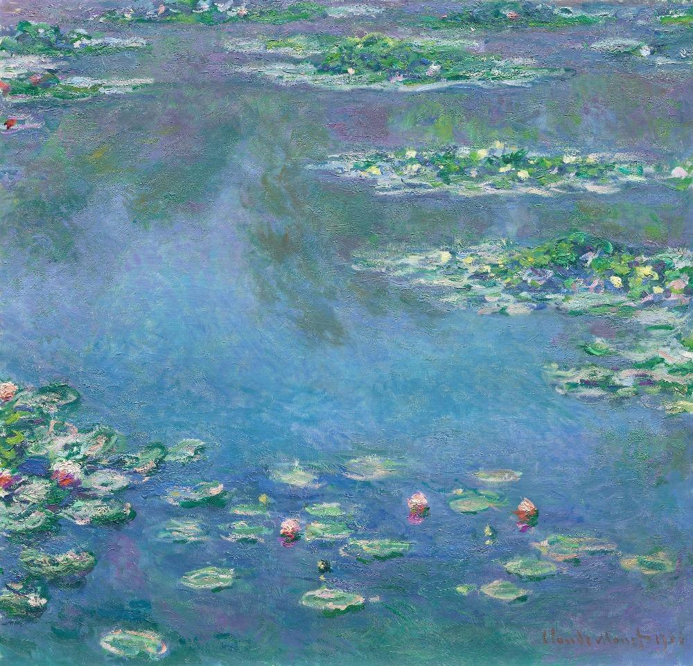 Monet Water Lilies Art Mural Wallpaper (SqM)