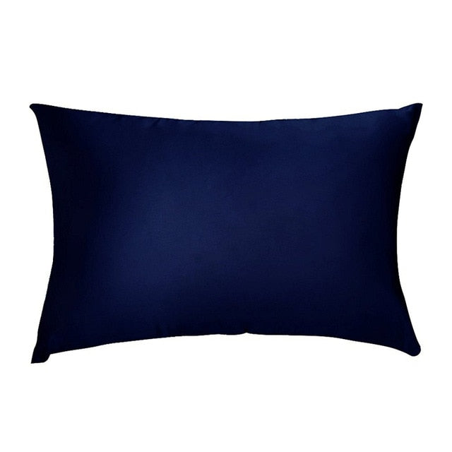 Dark Blue Mulberry Silk Pillowcase