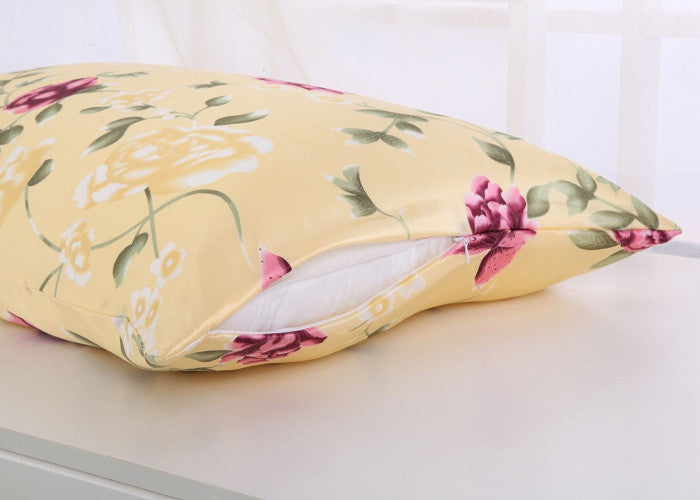 Floral Pattern Mulberry Silk Pillowcase