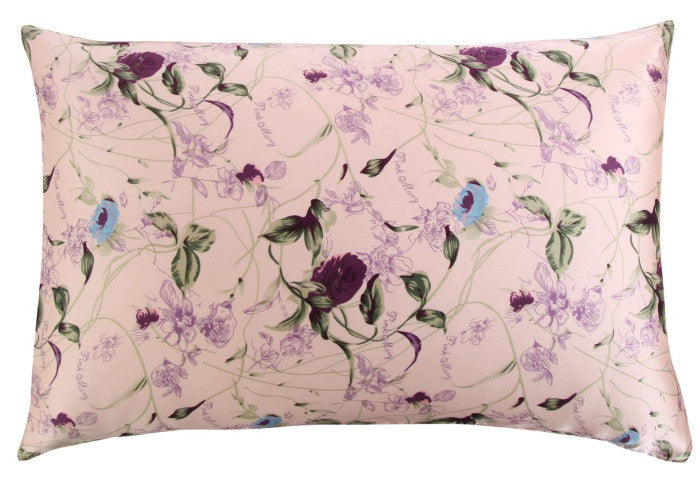 Floral Pattern Mulberry Silk Pillowcase