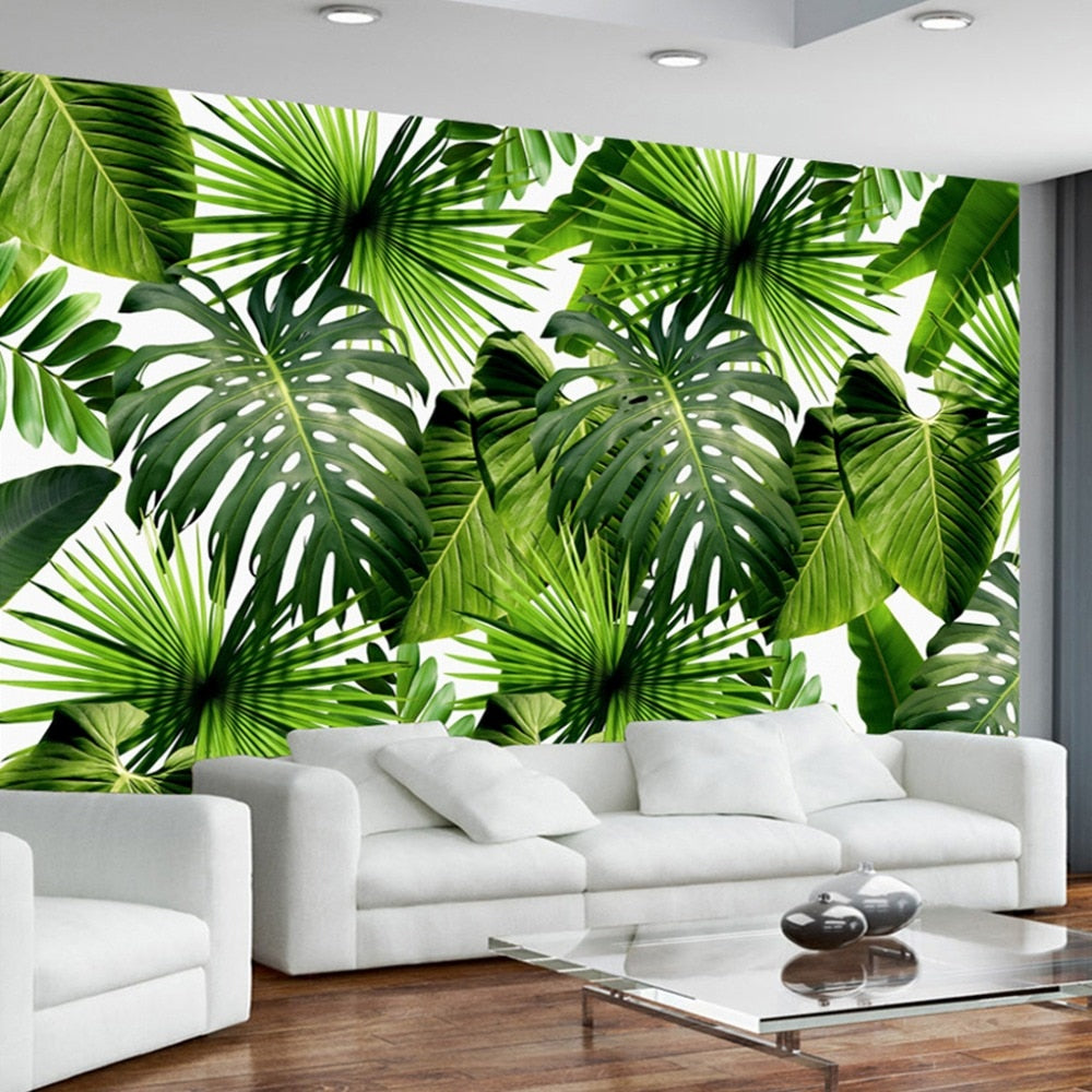 Artgeist Wall Mural Tropical Leaves 79x55 In XXL Non Woven Wallpaper Fleece Wall Decor Photo Print Picture Image Plants Jungle Nature Like Painted B C 0952 A C
