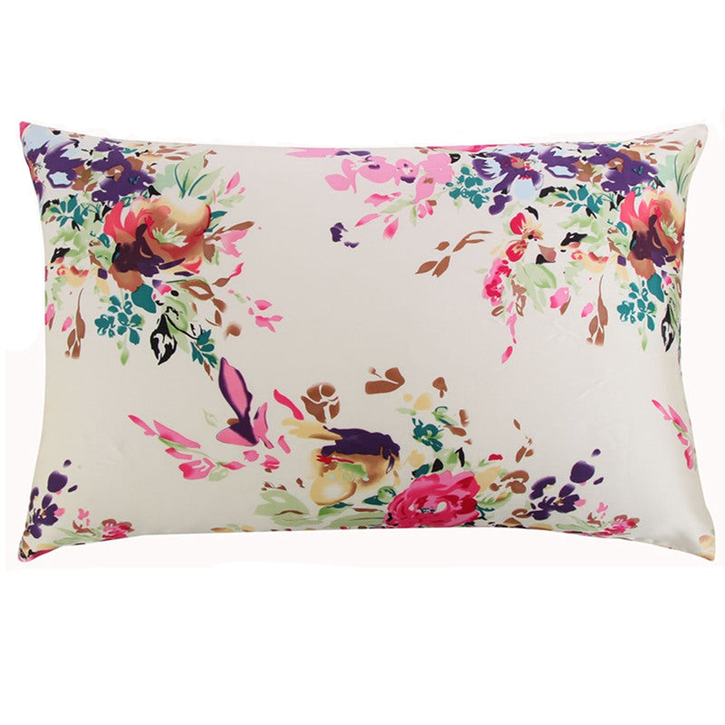 Floral Pattern Mulberry Silk Pillowcase