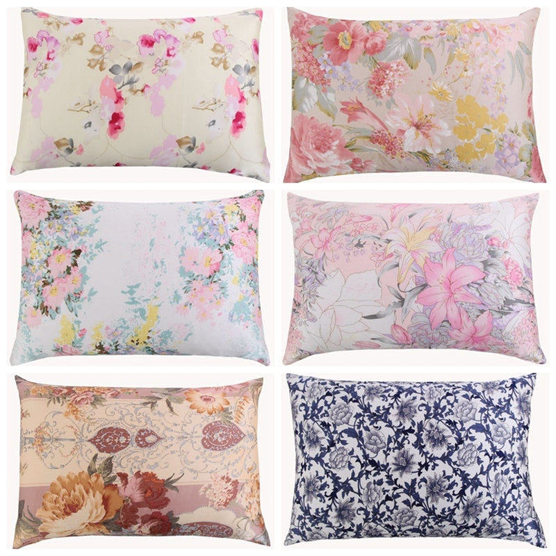 Floral Pattern Mulberry Silk Pillowcase