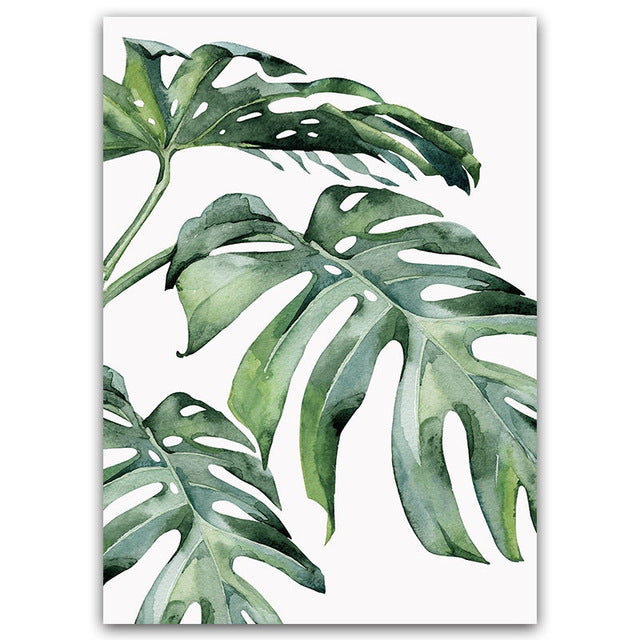 Banana Green Leaves Trio Wall Art