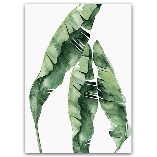 Banana Green Leaves Trio Wall Art