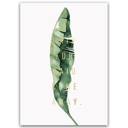 Banana Solo Green Leaf Wall Art