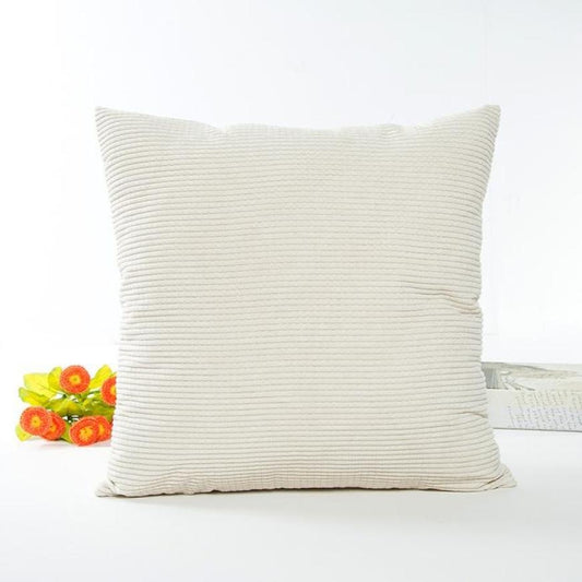 Cream Corduroy Cushion Cover